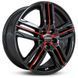 RONAL R57 (R18 W7,5 PCD4x100 ET35 DIA68) JETBLACK-RED SPOKE
